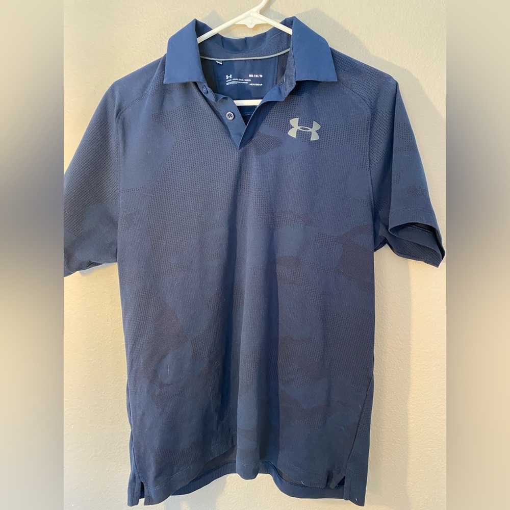 Under Armour polo shirt. Navy blue.